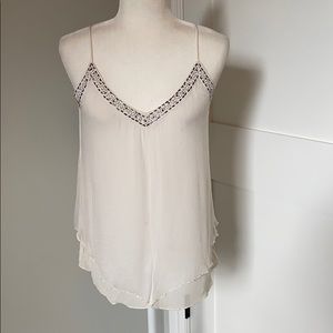 White Beaded Tank